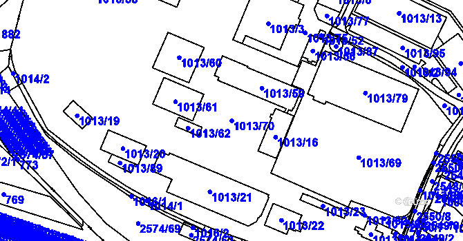 Parcela st. 1013/70 v KÚ Nový Bohumín, Katastrální mapa