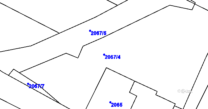 Parcela st. 2067/4 v KÚ Nový Bohumín, Katastrální mapa