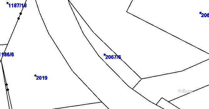 Parcela st. 2067/6 v KÚ Nový Bohumín, Katastrální mapa