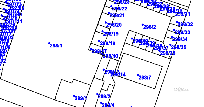 Parcela st. 298/10 v KÚ Nový Bohumín, Katastrální mapa