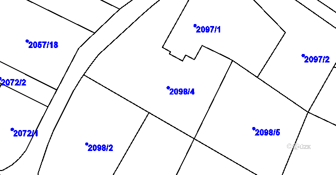 Parcela st. 2098/4 v KÚ Nový Bohumín, Katastrální mapa