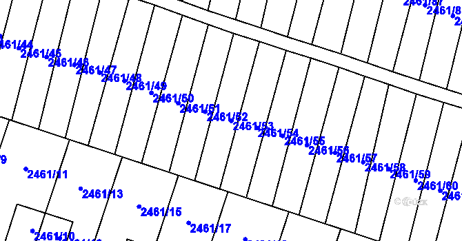 Parcela st. 2461/53 v KÚ Nový Bohumín, Katastrální mapa