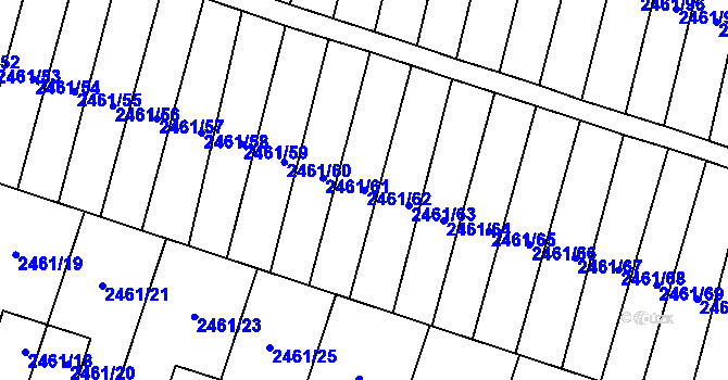 Parcela st. 2461/62 v KÚ Nový Bohumín, Katastrální mapa