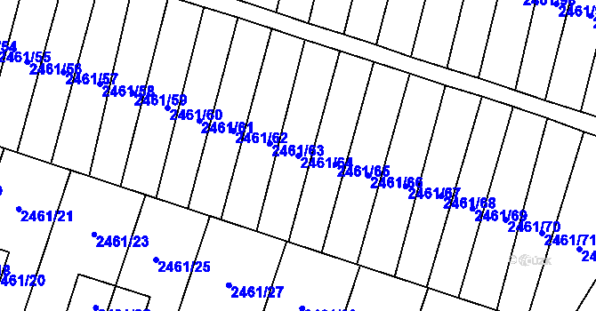 Parcela st. 2461/64 v KÚ Nový Bohumín, Katastrální mapa