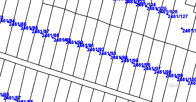 Parcela st. 2461/93 v KÚ Nový Bohumín, Katastrální mapa