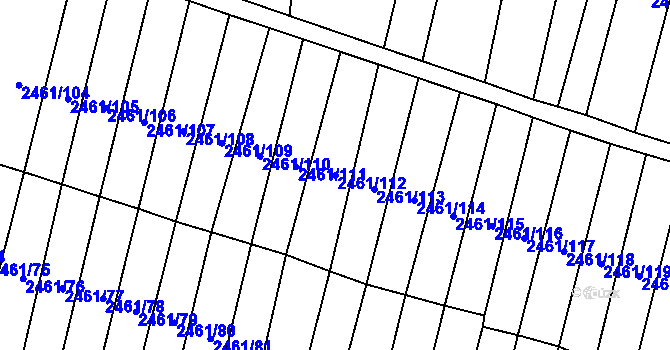 Parcela st. 2461/112 v KÚ Nový Bohumín, Katastrální mapa