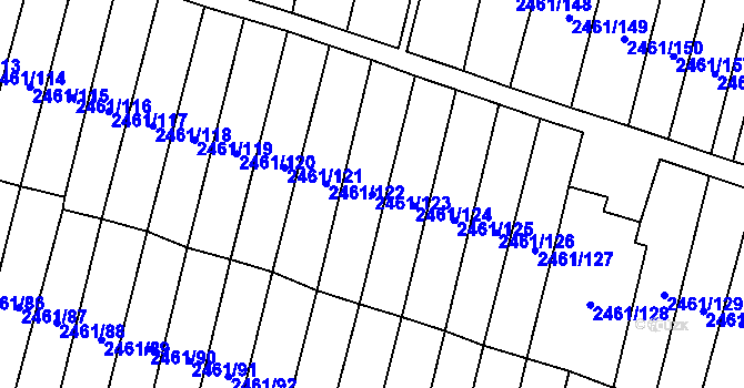 Parcela st. 2461/123 v KÚ Nový Bohumín, Katastrální mapa