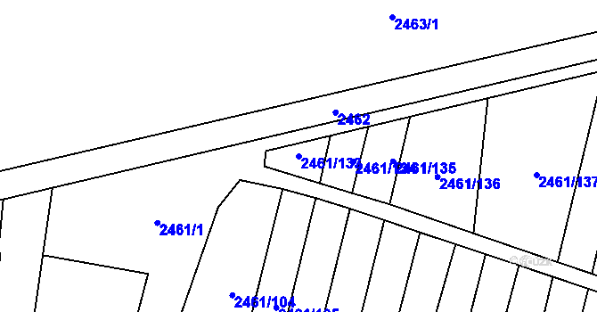 Parcela st. 2461/133 v KÚ Nový Bohumín, Katastrální mapa
