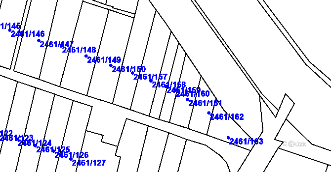 Parcela st. 2461/159 v KÚ Nový Bohumín, Katastrální mapa
