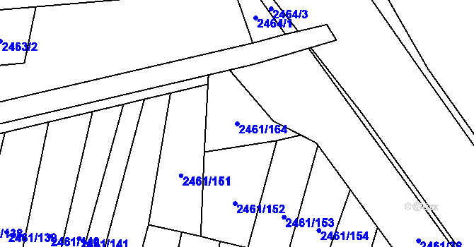 Parcela st. 2461/164 v KÚ Nový Bohumín, Katastrální mapa