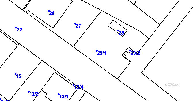 Parcela st. 29/1 v KÚ Arnultovice u Nového Boru, Katastrální mapa
