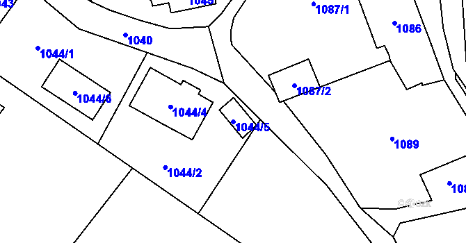Parcela st. 1044/5 v KÚ Arnultovice u Nového Boru, Katastrální mapa