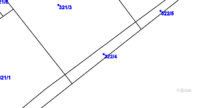 Parcela st. 322/4 v KÚ Arnultovice u Nového Boru, Katastrální mapa