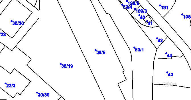Parcela st. 30/6 v KÚ Arnultovice u Nového Boru, Katastrální mapa