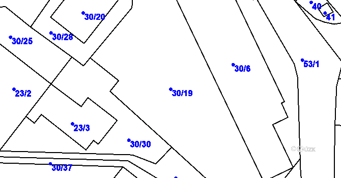 Parcela st. 30/19 v KÚ Arnultovice u Nového Boru, Katastrální mapa