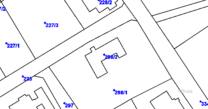 Parcela st. 298/2 v KÚ Arnultovice u Nového Boru, Katastrální mapa