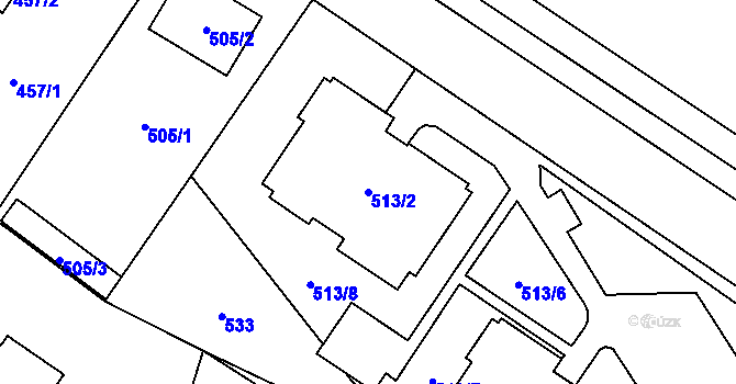 Parcela st. 513/2 v KÚ Arnultovice u Nového Boru, Katastrální mapa