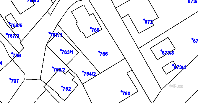 Parcela st. 766 v KÚ Arnultovice u Nového Boru, Katastrální mapa