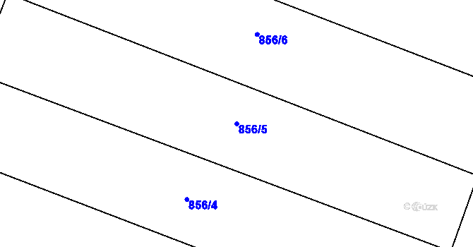 Parcela st. 856/5 v KÚ Nový Bydžov, Katastrální mapa