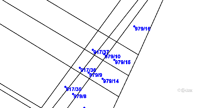 Parcela st. 979/10 v KÚ Nový Bydžov, Katastrální mapa