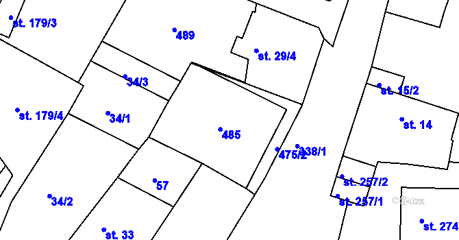 Parcela st. 30 v KÚ Chudonice, Katastrální mapa