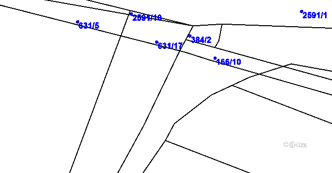 Parcela st. 166/20 v KÚ Chudonice, Katastrální mapa