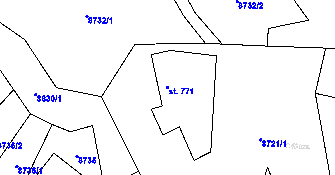Parcela st. 771 v KÚ Nový Hrozenkov, Katastrální mapa
