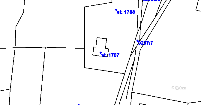 Parcela st. 1787 v KÚ Nový Hrozenkov, Katastrální mapa