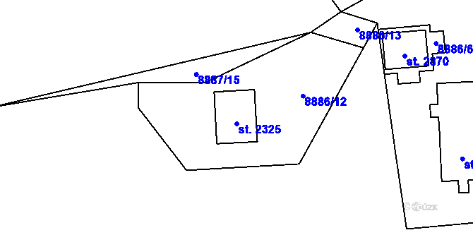 Parcela st. 2325 v KÚ Nový Hrozenkov, Katastrální mapa
