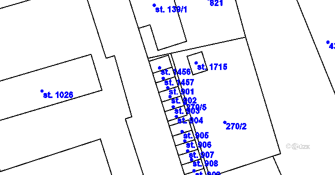 Parcela st. 901 v KÚ Nový Jičín-Horní Předměstí, Katastrální mapa