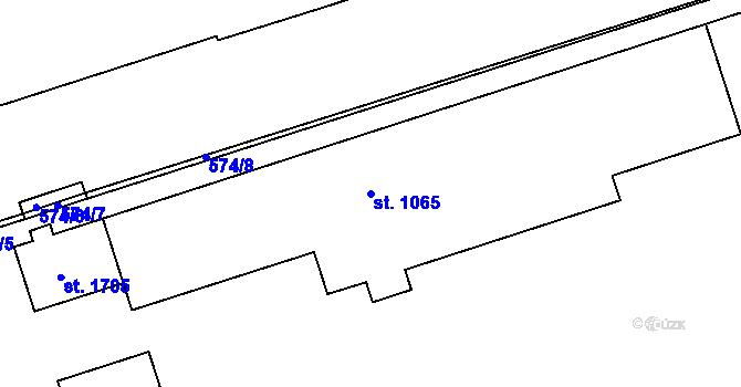 Parcela st. 1065 v KÚ Nový Jičín-Horní Předměstí, Katastrální mapa