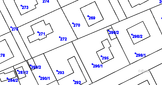 Parcela st. 297/1 v KÚ Žilina u Nového Jičína, Katastrální mapa