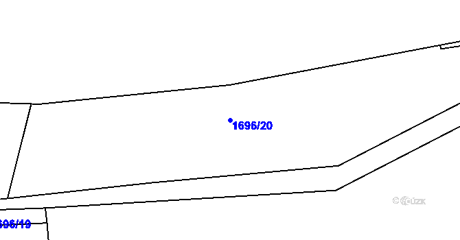 Parcela st. 1696/20 v KÚ Žilina u Nového Jičína, Katastrální mapa