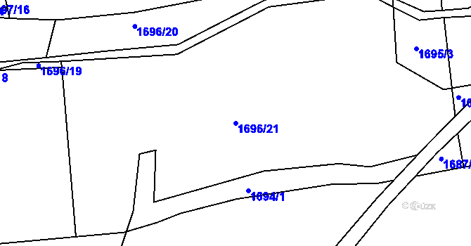 Parcela st. 1696/21 v KÚ Žilina u Nového Jičína, Katastrální mapa