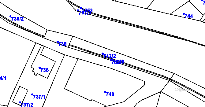 Parcela st. 742/2 v KÚ Žilina u Nového Jičína, Katastrální mapa