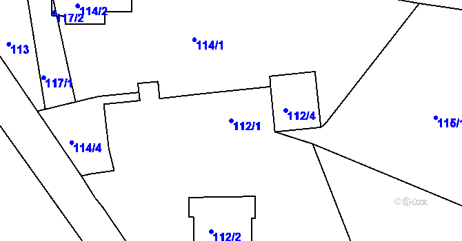 Parcela st. 112/1 v KÚ Šenov u Nového Jičína, Katastrální mapa
