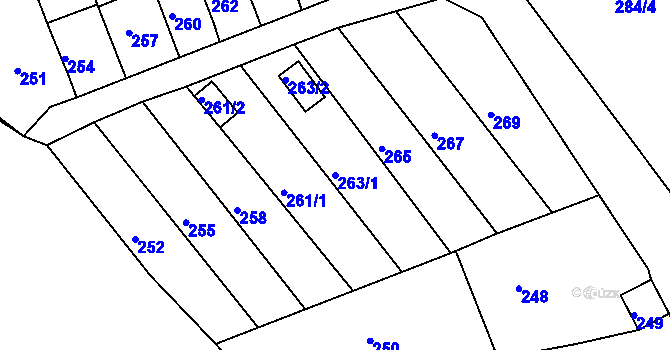Parcela st. 263/1 v KÚ Šenov u Nového Jičína, Katastrální mapa