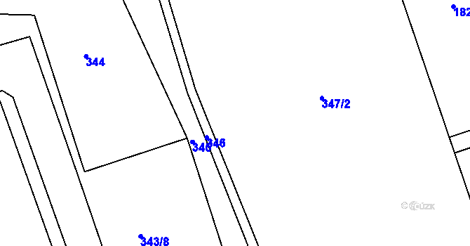 Parcela st. 347/1 v KÚ Šenov u Nového Jičína, Katastrální mapa