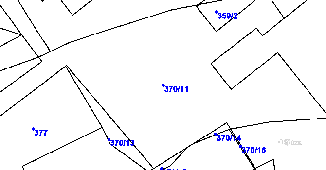 Parcela st. 370/11 v KÚ Šenov u Nového Jičína, Katastrální mapa