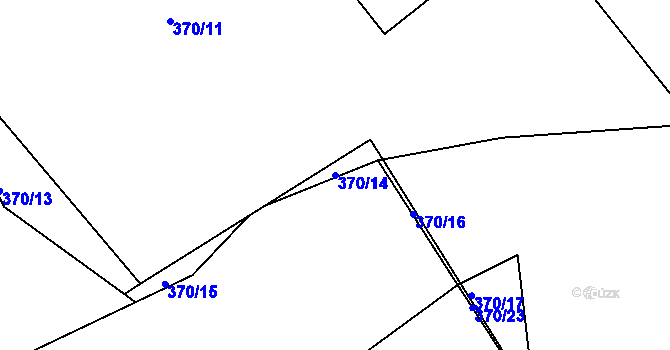 Parcela st. 370/14 v KÚ Šenov u Nového Jičína, Katastrální mapa