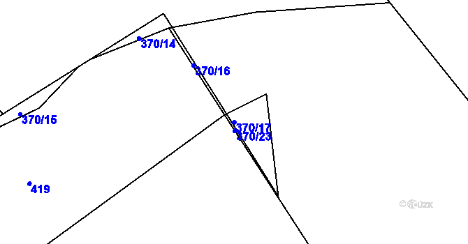 Parcela st. 370/17 v KÚ Šenov u Nového Jičína, Katastrální mapa