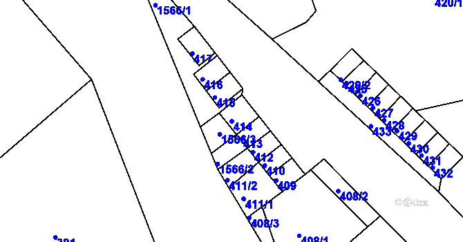 Parcela st. 414 v KÚ Šenov u Nového Jičína, Katastrální mapa