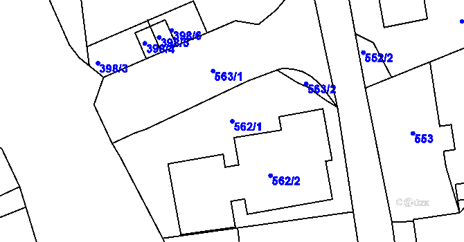 Parcela st. 562/1 v KÚ Šenov u Nového Jičína, Katastrální mapa