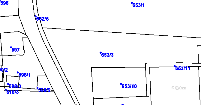 Parcela st. 653/3 v KÚ Šenov u Nového Jičína, Katastrální mapa