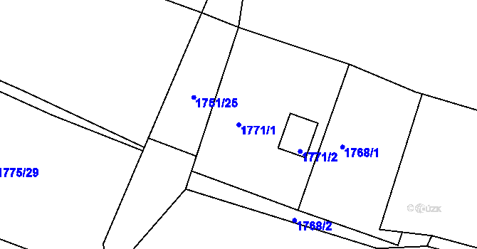 Parcela st. 1771/1 v KÚ Šenov u Nového Jičína, Katastrální mapa