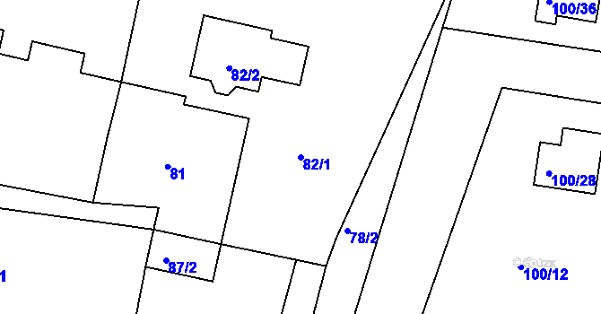 Parcela st. 82/1 v KÚ Šenov u Nového Jičína, Katastrální mapa