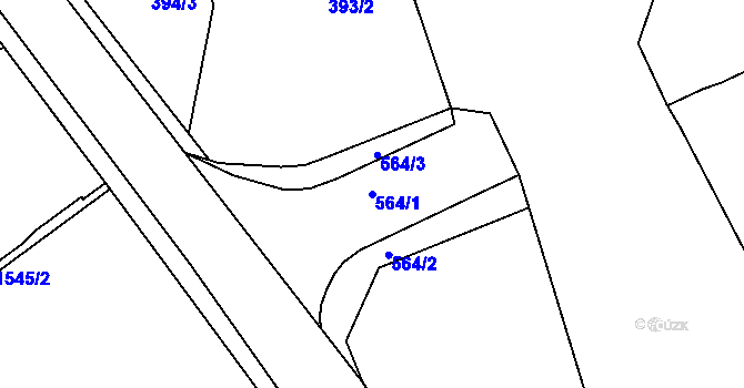 Parcela st. 564/1 v KÚ Šenov u Nového Jičína, Katastrální mapa