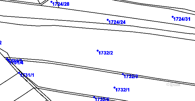 Parcela st. 1732/2 v KÚ Šenov u Nového Jičína, Katastrální mapa