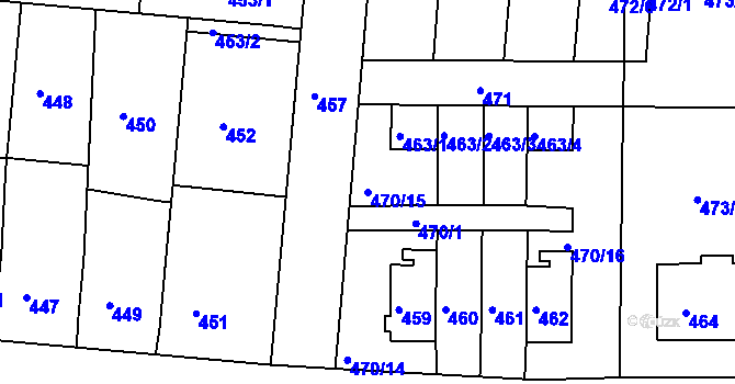 Parcela st. 470/15 v KÚ Šenov u Nového Jičína, Katastrální mapa