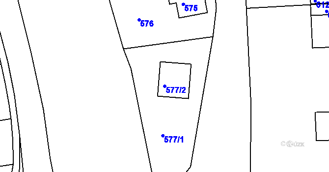 Parcela st. 577/2 v KÚ Šenov u Nového Jičína, Katastrální mapa